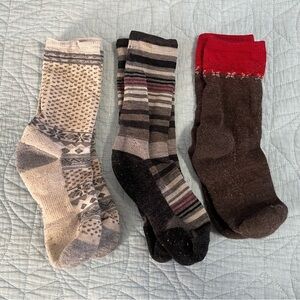Bundle of 3 Smartwool Patterned Socks.